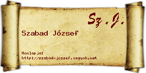 Szabad József névjegykártya