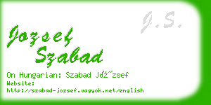 jozsef szabad business card